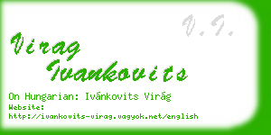 virag ivankovits business card